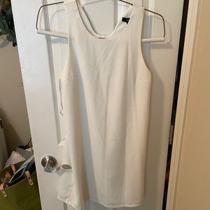 White formal mini dress
